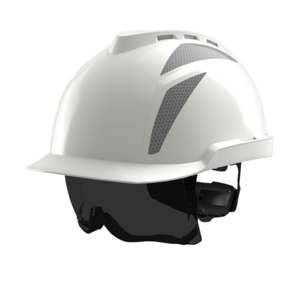 Casco De Seguridad Industrial Sin Ventilación Con Goggle Integrado V-Gard 930 - Image 2