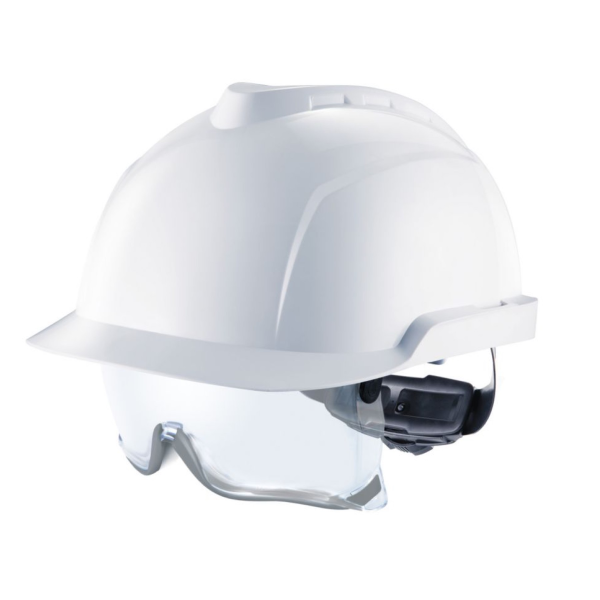 Casco De Seguridad Industrial Sin Ventilación Con Goggle Integrado V-Gard 930