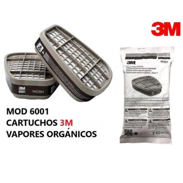 Cartucho Vapor Orgánico 3M 6001